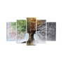 Wallity Cuadro Decorativo 5DMDF-6 de 5 Piezas en MDF Multicolor